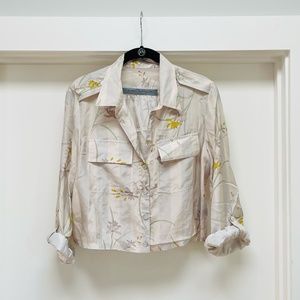 Raquel Allegra Women's Cropped Button Down Top